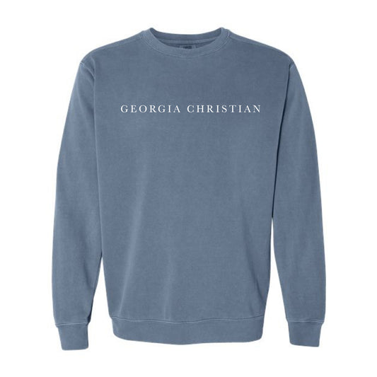 The Georgia Christian Serif | Adult Blue Jean Sweatshirt
