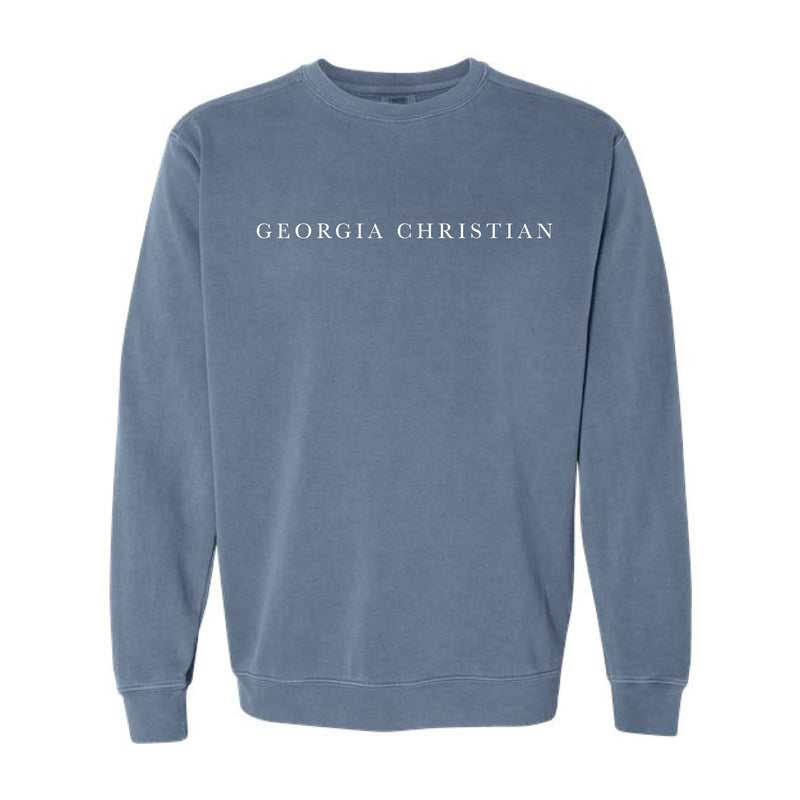 The Georgia Christian Serif | Adult Blue Jean Sweatshirt