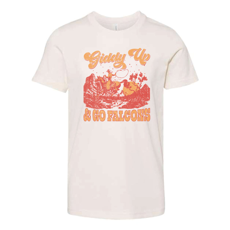 The Giddy Up & Go Falcons | Youth Natural Tee