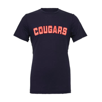 The GINGHAM COUGARS | Adult Navy Tee