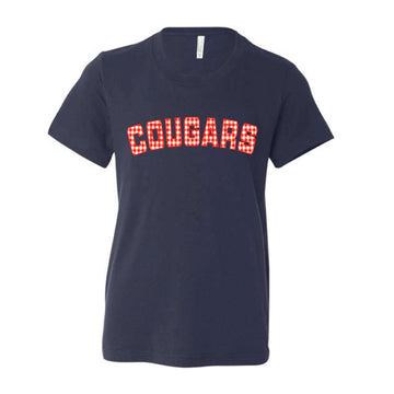 The GINGHAM COUGARS | Youth Navy Tee