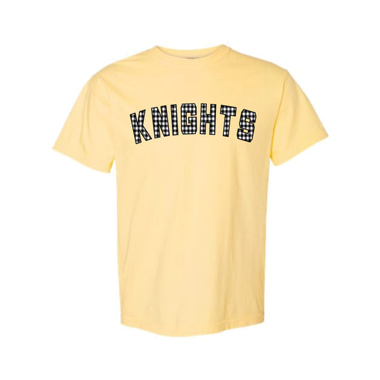 The Gingham Knights Arch | Adult Butter Tee