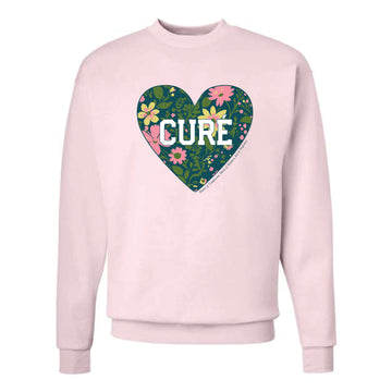 The Girly Cure' of Ars Heart | Adult Pale Pink Sweatshirt