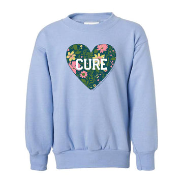 The Girly Cure' of Ars Heart | Youth Light Blue Fleece Crew