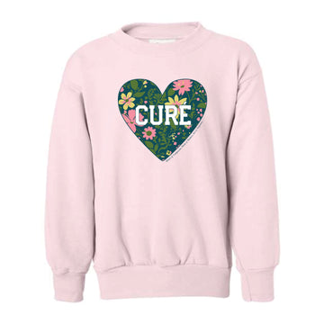 The Girly Cure' of Ars Heart | Youth Pale Pink Sweatshirt