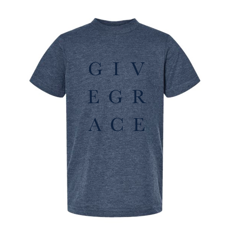 The Give Grace | Heather Denim Youth Tee