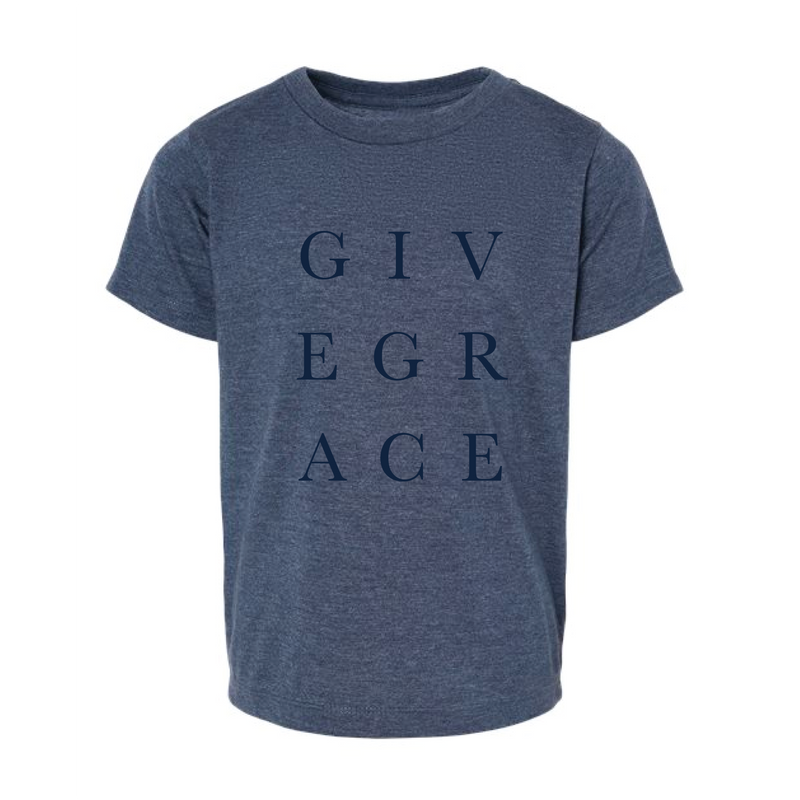 The Give Grace | Heather Navy Toddler Tee
