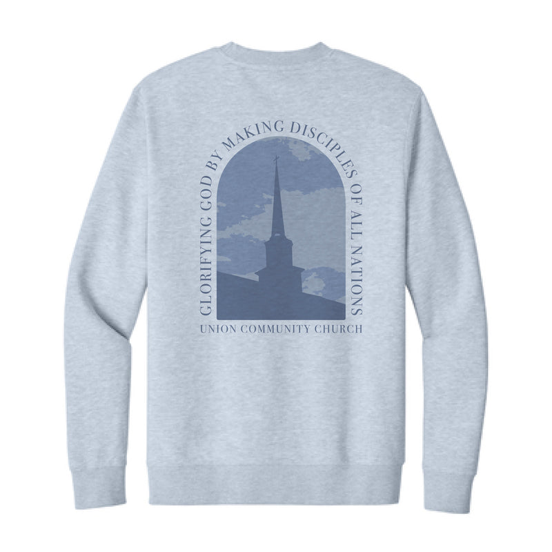 The Glorifying God | Adult Light Heather Grey Fleece Crew