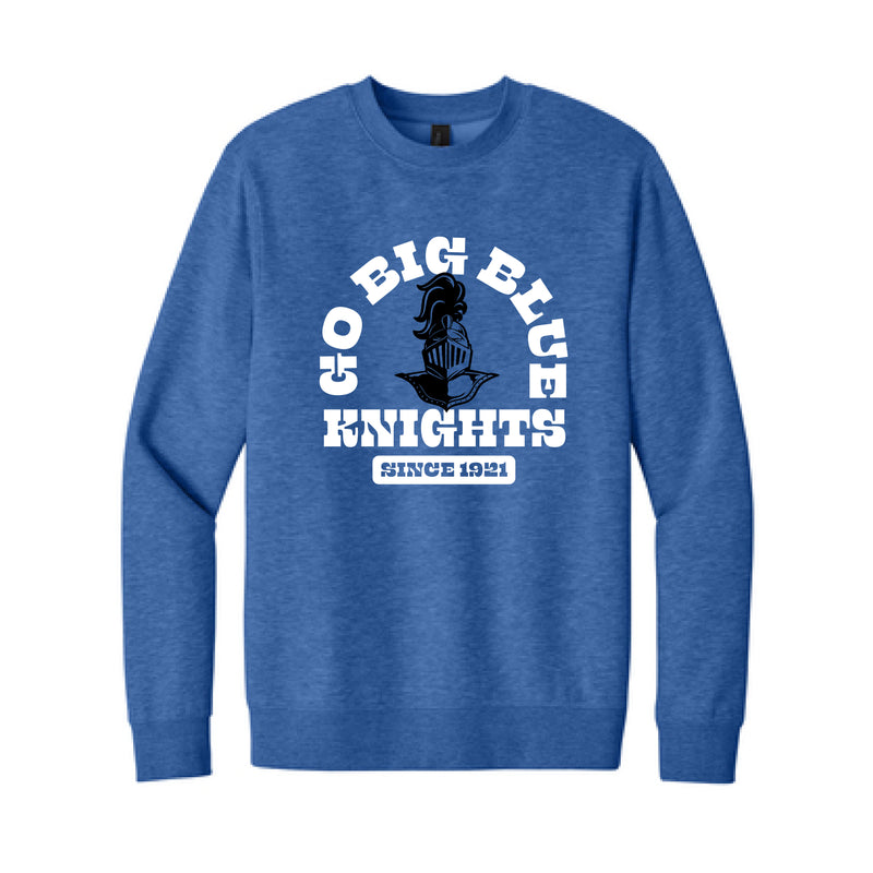 The Go Big Blue Arch | Royal Frost Fleece Crewneck