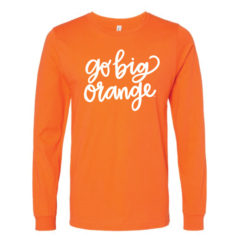 The Go Big Orange Cursive | Orange Long Sleeve