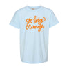 The Go Big Orange Cursive | Youth Chambray Tee
