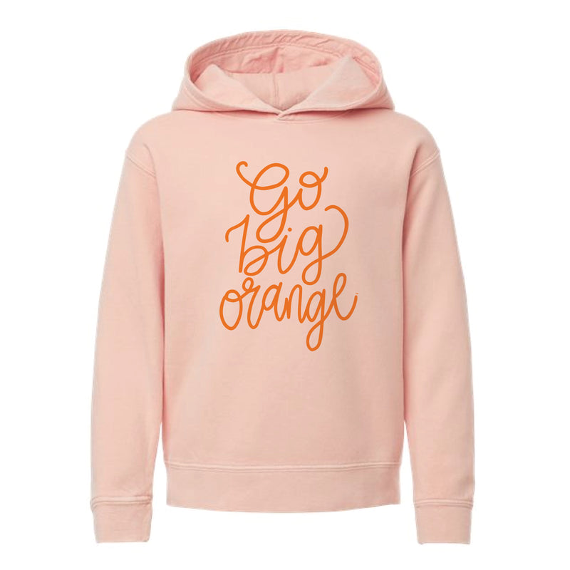 The Go Big Orange Script | Youth Peachy Hoodie