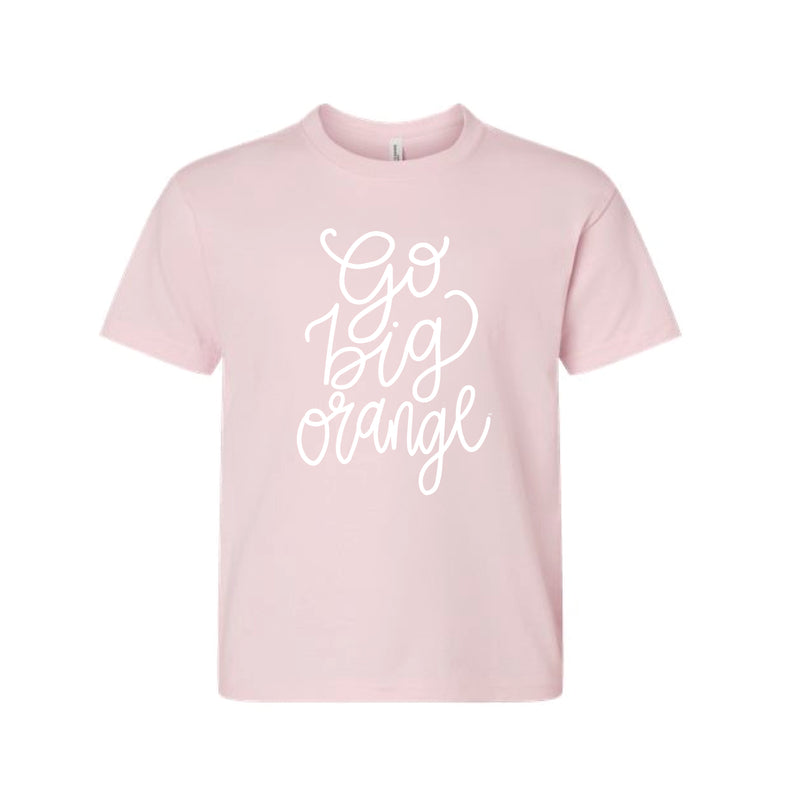 The Go Big Orange Script | Youth Soft Pink Tee