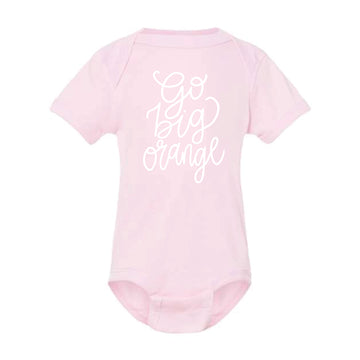 The Go Big Orange Script | Baby Ballerina Onesie