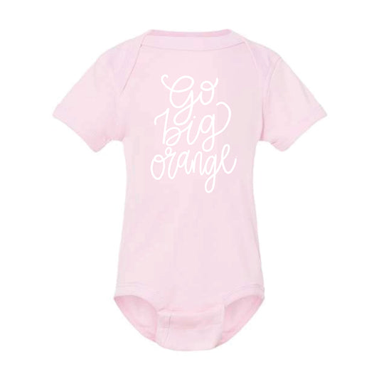 The Go Big Orange Script | Baby Ballerina Onesie