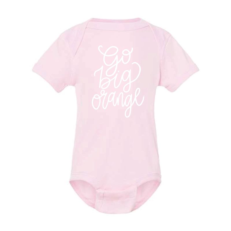 The Go Big Orange Script | Baby Ballerina Onesie