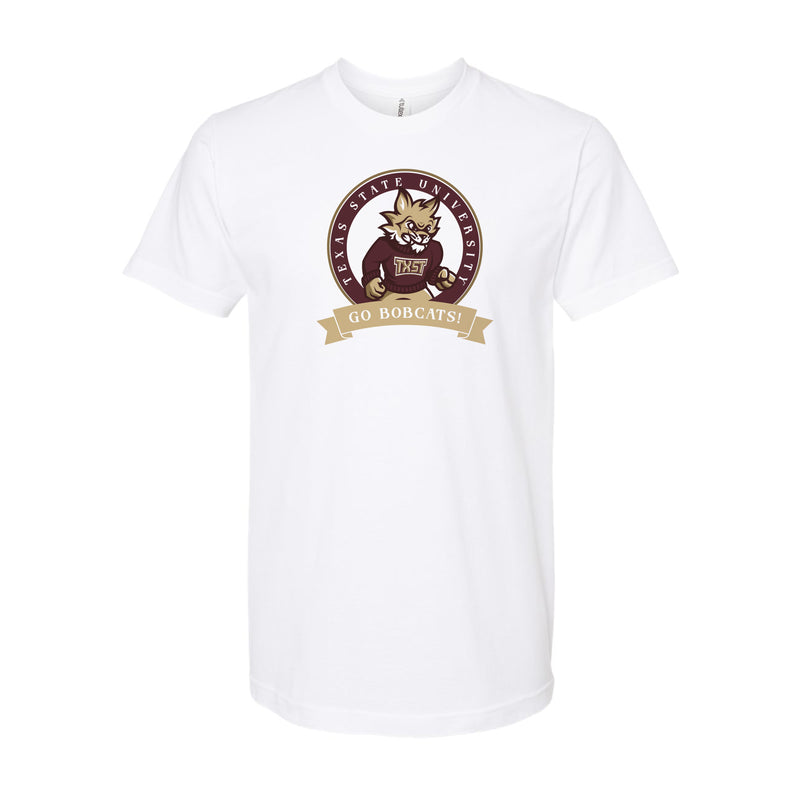 The Go Bobcats Banner Circle | White Tee