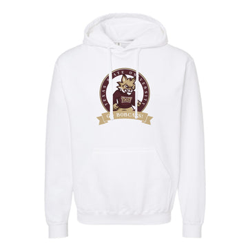 The Go Bobcats Banner Circle | White Hoodie