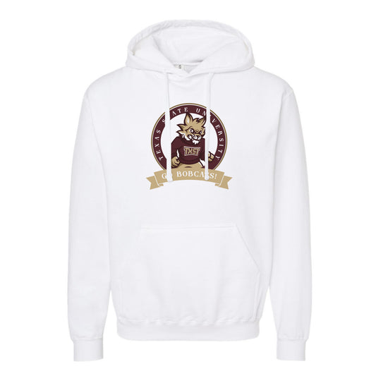 The Go Bobcats Banner Circle | White Hoodie