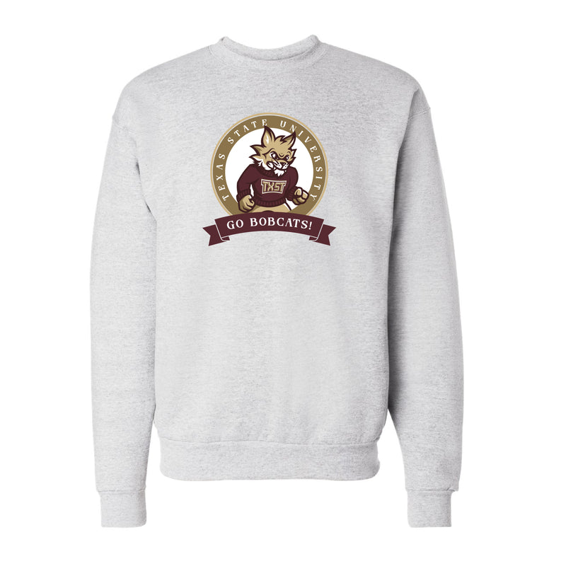 The Go Bobcats Banner Circle | Ash Sweatshirt