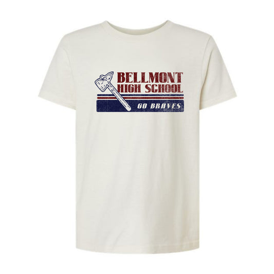 The Go Braves Stripes | Vintage White Oversized Youth Tee