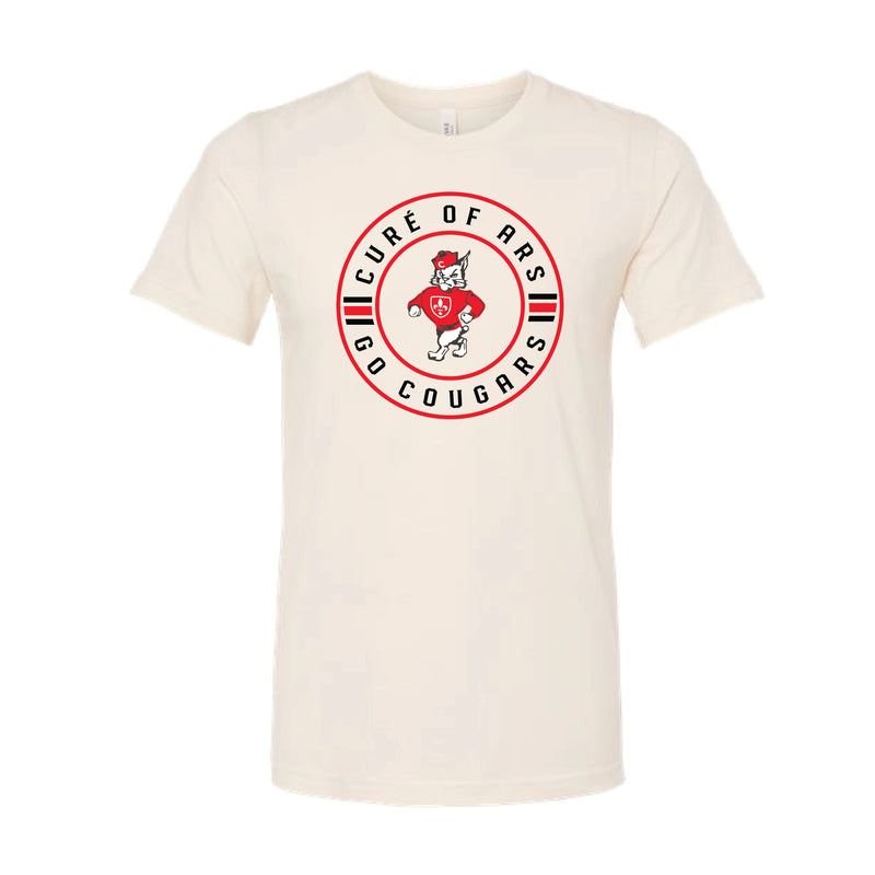The Go Cougars Circle | Adult Heather Natural Tee