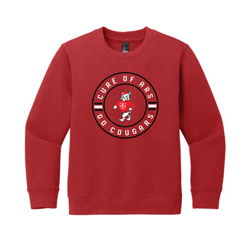 The Go Cougars Circle | Youth Classic Red Crew