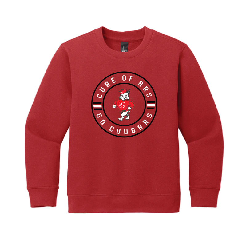 The Go Cougars Circle | Youth Classic Red Crew