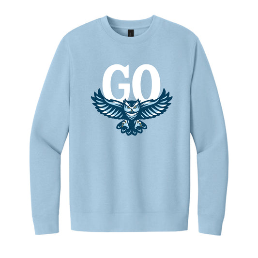 The Go Eagles | Adult Ice Blue Fleece Crew