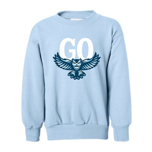 The Go Eagles | Youth Light Blue Crewneck Sweatshirt