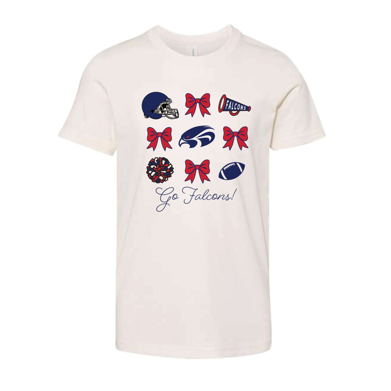The Go Falcons Bow | Youth Natural Tee