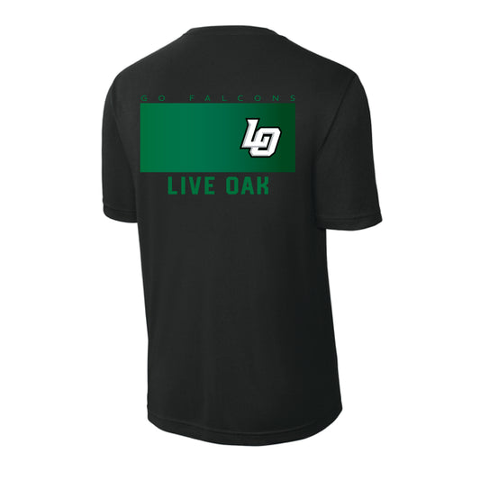The Go Falcons | Adult Black Performance Tee