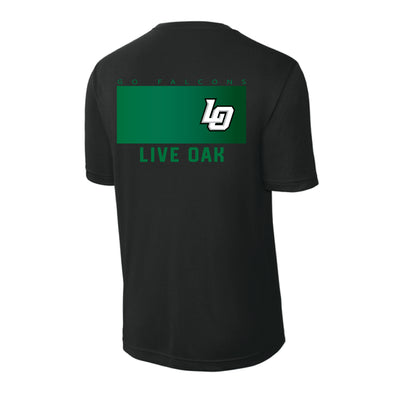 The Go Falcons | Adult Black Performance Tee