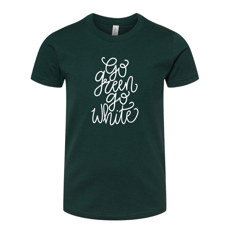 The Go Green, Go White Script | Youth Forest Tee