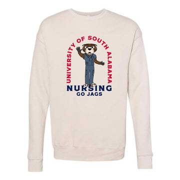 The Go Jags Nursing | Heather Dust Crewneck