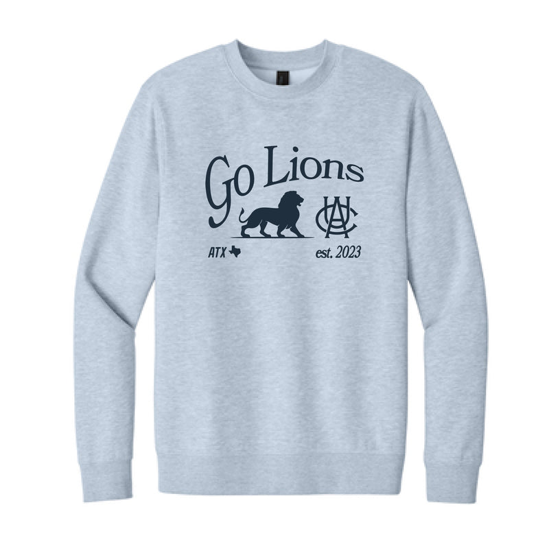 The Go Lions Est | Light Heather Grey Fleece Crew