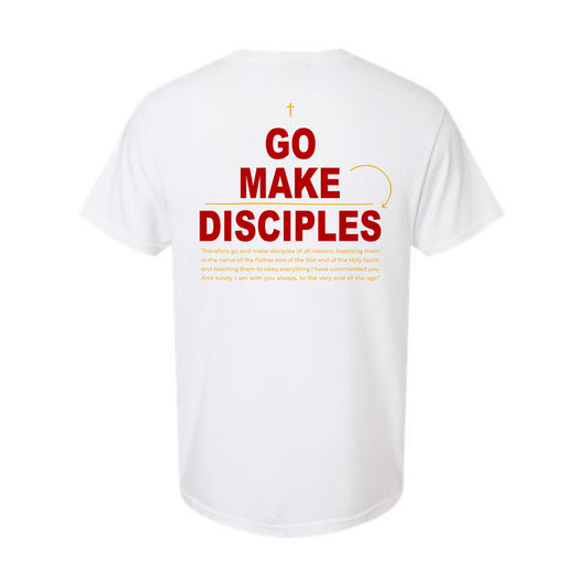 The Go Make Disciples | Adult White Tee