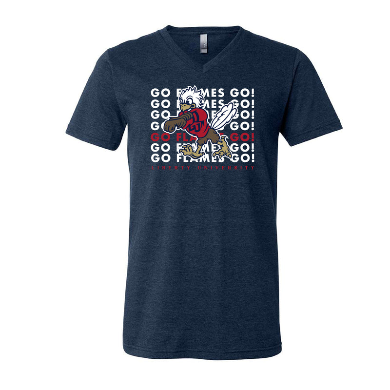 The Go Sparky | Heather Navy V-Neck Tee