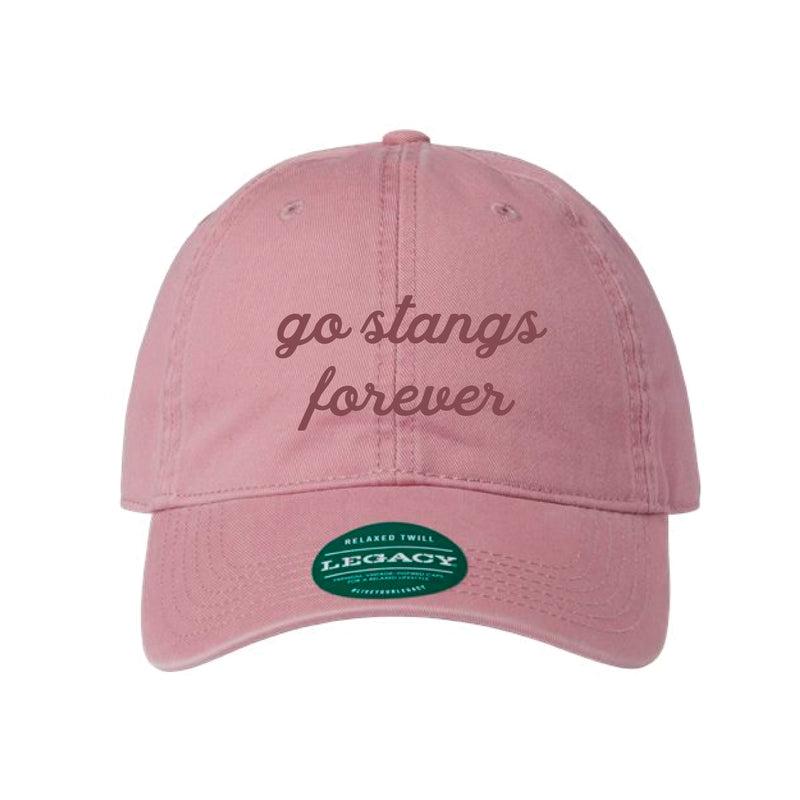 The Go Stangs Forever Embroidered | Dusty Rose Legacy Dad Hat