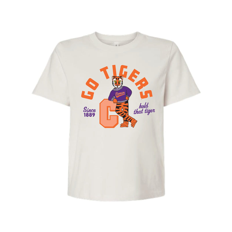 The Go Tigers Since 1889 | Vintage White Crop Tee