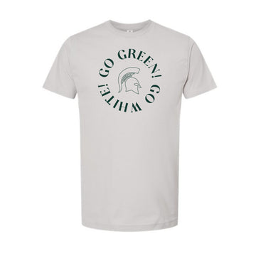 The Go Green, Go White Spartan Circle | Vintage Natural Tee