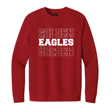The Golden Eagles Repeat | Adult Red Crewneck Sweatshirt