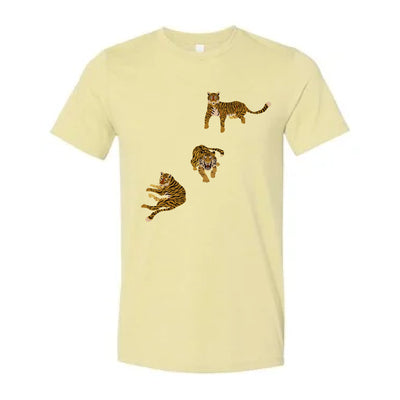 The Golden Tigers Prowl | Heather French Vanilla Tee