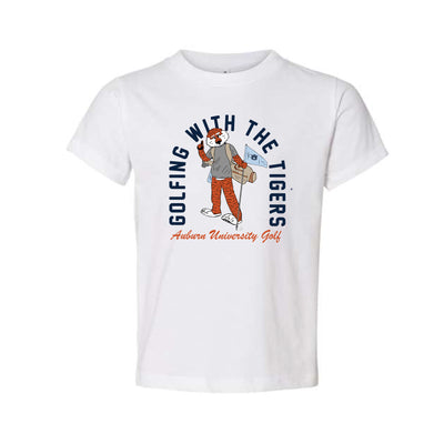 The Golfing With The Tigers | White Toddler Tee