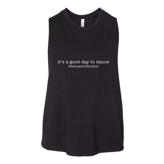 The Good Day to Dance | Adult Solid Black Blend Racerback Tank