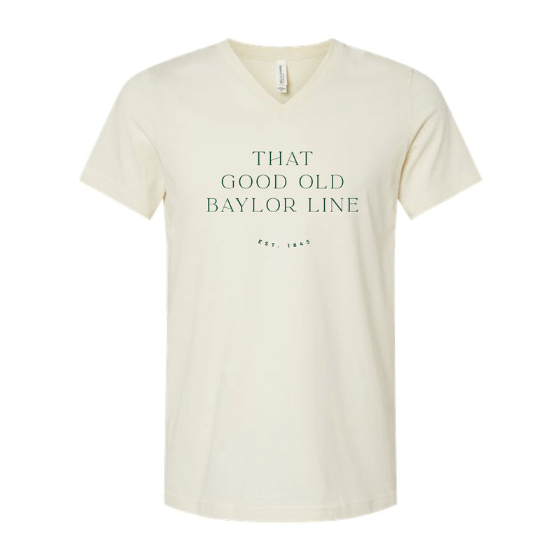 The Good Ole Baylor Line 1845 | Natural V-Neck Tee