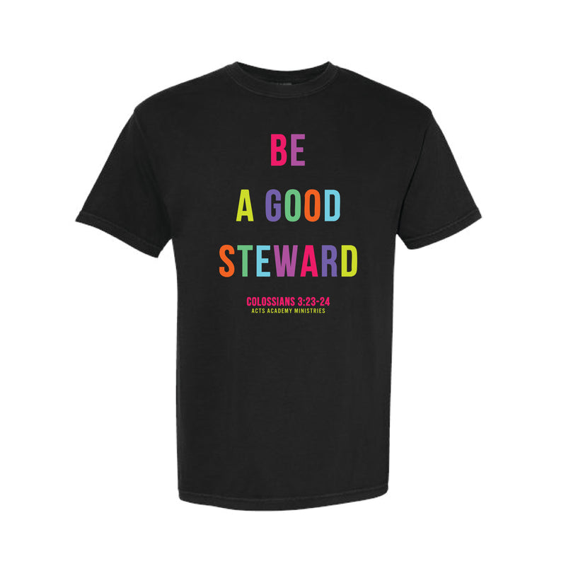 The Good Steward | Adult Black Tee