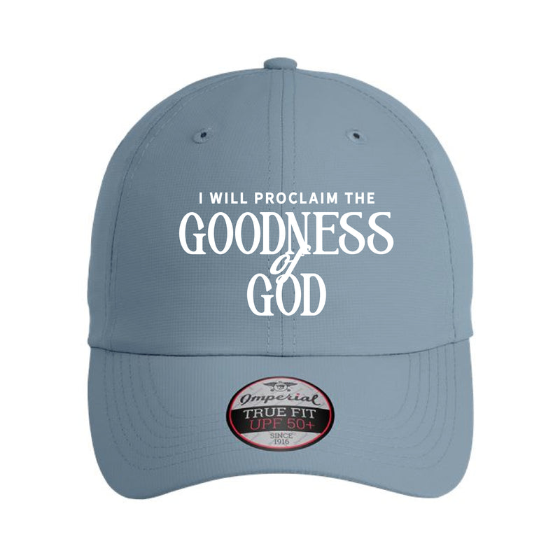 The Goodness of God | Embroidered Breaker Blue Performance Cap