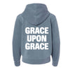 The Grace Upon Grace | Youth 3D Puff Pigment Slate Blue Hooded Sweatshirt