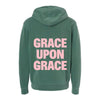The Grace Upon Grace | Adult 3D Puff Pigment Alpine Green Hooded Sweatshirt